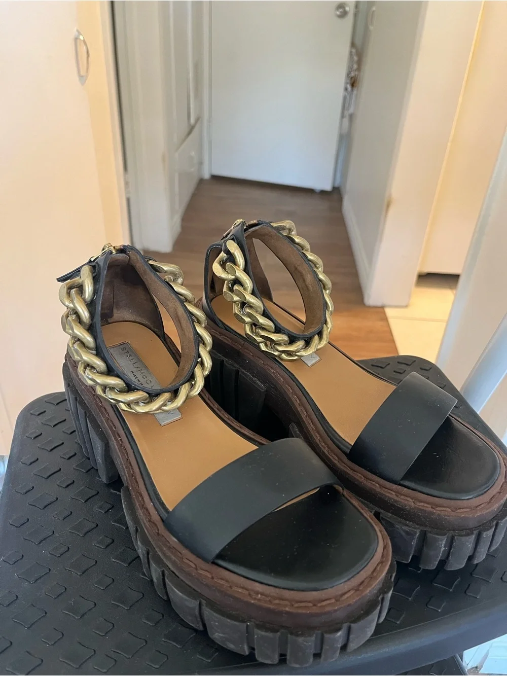 Stella McCartney Chunky Chain Platform Sandals
